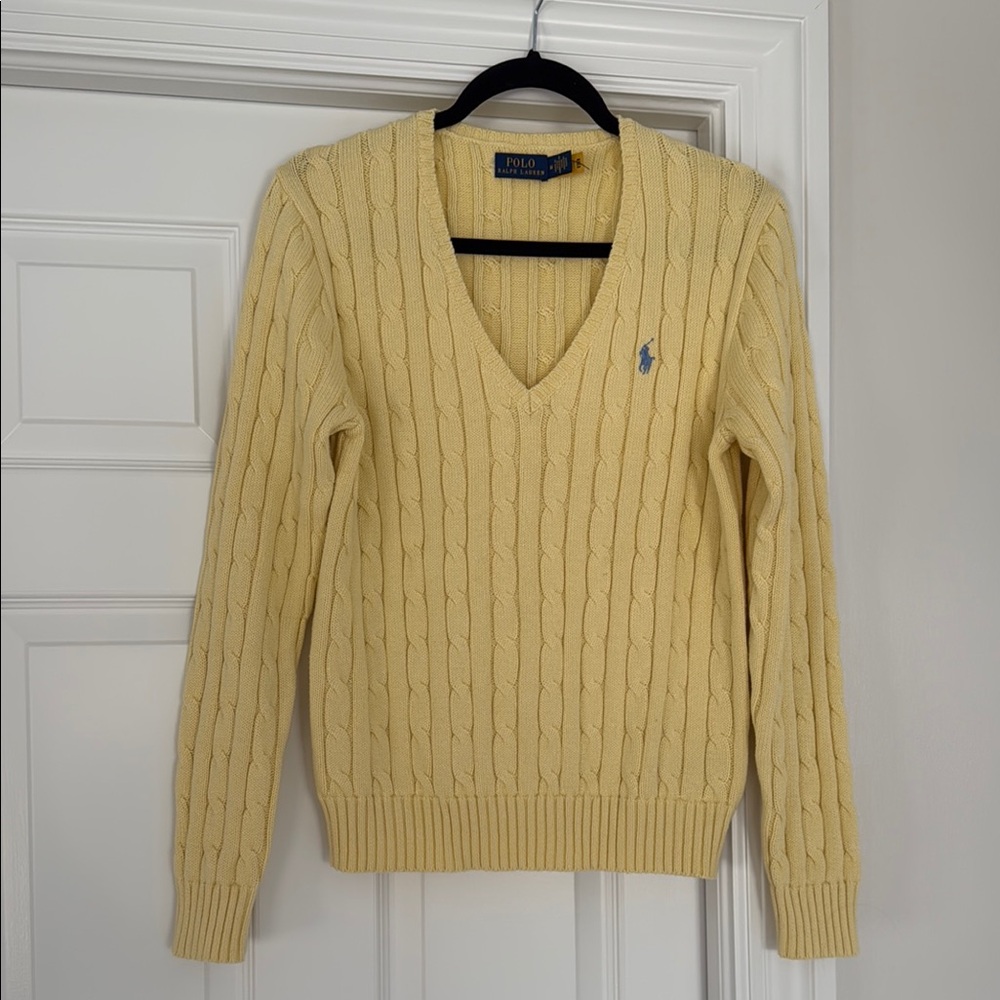Polo Ralph Lauren Yellow Cable Knit Sweater